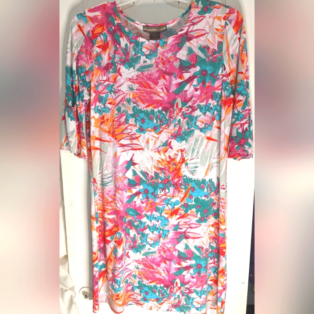 Alexandra + Oak Floral Bell Sleeve Dress